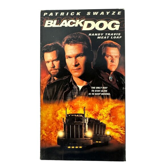 Black Dog Patrick Swayze VHS 1998 Action Movie Randy Travis Meat Loaf Universal - Picture 1 of 8